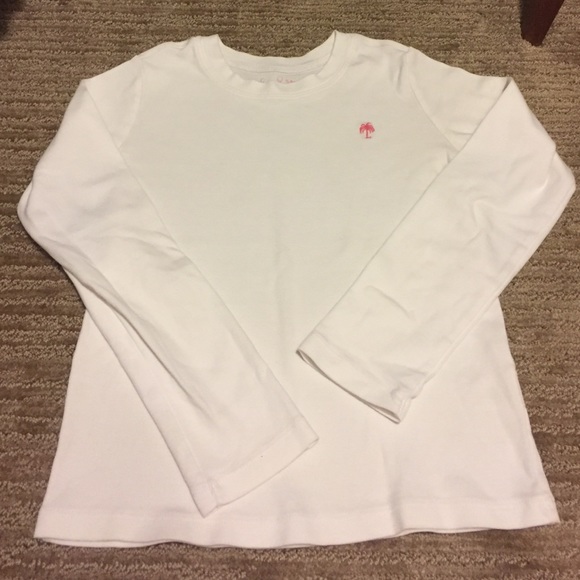 Lilly pulitzer white long sleeve tee, kids size